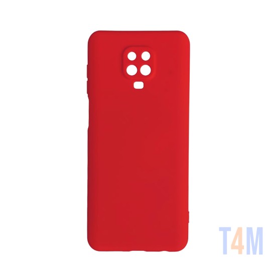 Capa de Silicone para Xiaomi Redmi Note 9S/Note 9 Pro Vermelho